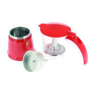 Cafetière italienne rouge 6 tasses