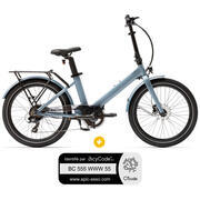 Vélo à assistance électrique semi pliant EVENING 24'' : Pack Vélo à assistance électrique semi pliant EVENING 24'' bleu + Marquage BicyCode