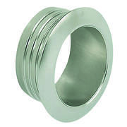 Rosace + Bouton nickelé mat épaisseur de porte 16 mm