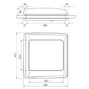 Lanterneau à manivelle Omnivent : Coloris : blanc opaque