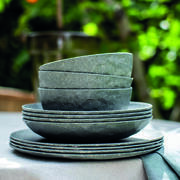 Lot de 4 assiettes plates CLUB : Coloris gris