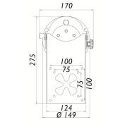 Support plafond pivotant
