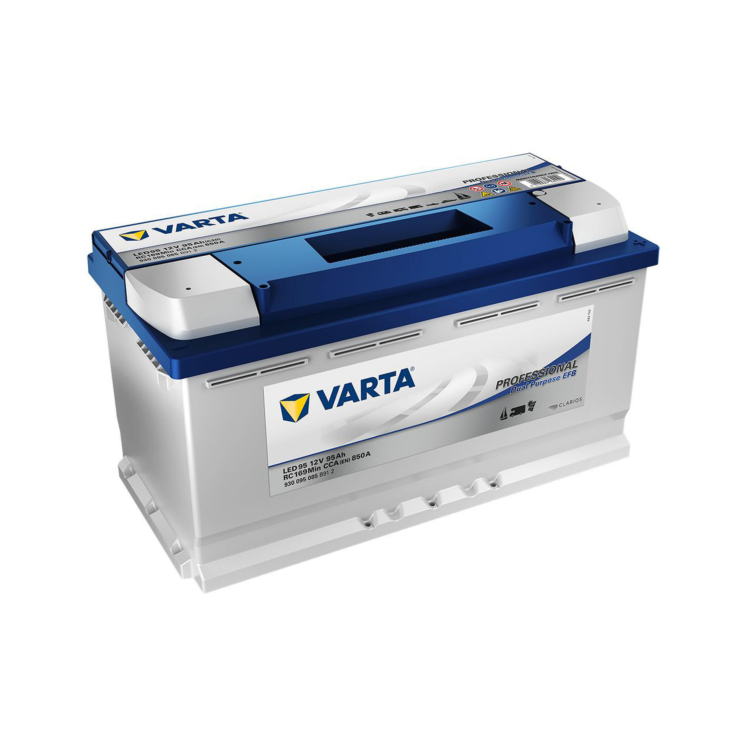 Batterie auxiliaire acide Professional Dual Purpose EFB : 95 Ampères