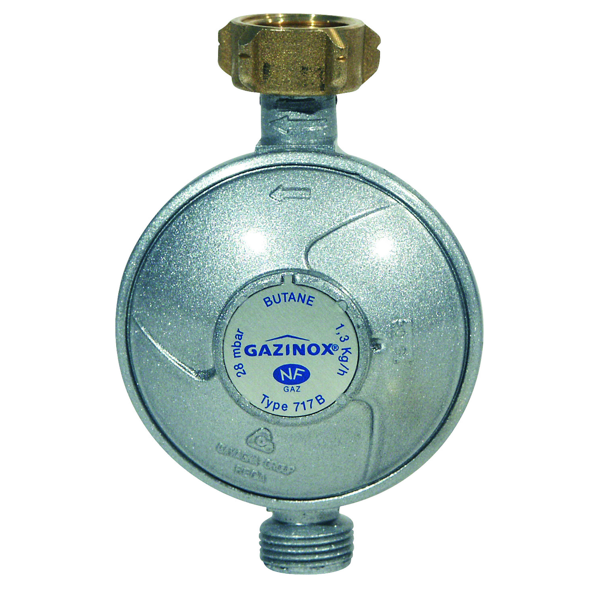 Détendeur De Sécurité Butane – 28 Mbar, Débit 2,6 Kg/h, Pour Chauffage Ou Cuisson