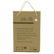 Drap housse en Lyocell : Blanc 130 x 190 cm pan coupé à gauche