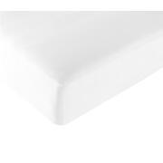 Drap housse en Lyocell : Blanc 130 x 190 cm pan coupé à gauche