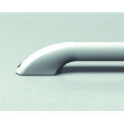Profil ovale pour galerie modulable : aluminium laqué blanc
