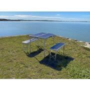 Table de camping avec bancs pour 4 personnes