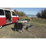 Table de camping avec bancs pour 4 personnes