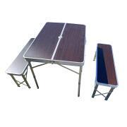 Table de camping avec bancs pour 4 personnes