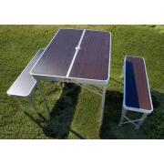 Table de camping avec bancs pour 4 personnes