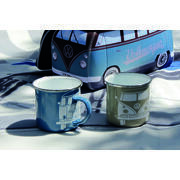 Lot de 2 Mugs émaillés Combi : Legendary Beige et Bleu