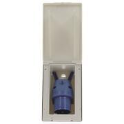 Socle mâle encastrable à fiche orientable : Coloris : Blanc