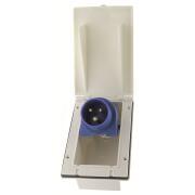 Socle mâle encastrable à fiche orientable : Coloris : Blanc