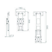 Support pour écran LCD : Modèle mural articulé XL