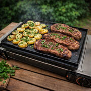 Duo plancha grill pour réchaud à gaz 