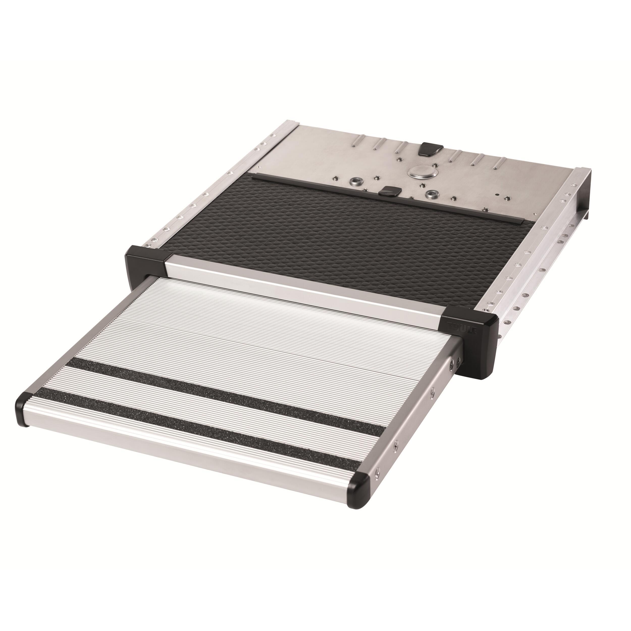 Marchepied Manuel Rétractable Pour Camping-Car/Caravane - 2 Niveaux, Charge 150 Kg, Alliage Aluminium