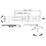 Support pour écran LCD : Support TV à extraction latérale XL
