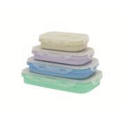 Pack 4 boîtes alimentaires rétractables