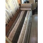 Couchage grand confort : Modèle : Lit standard - Coloris : Turquoise Navy - Dimensions : 110 x 190 x 4 cm