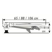 Antenne satellite manuelle Voyager G3 seule : 65 cm - Mât long