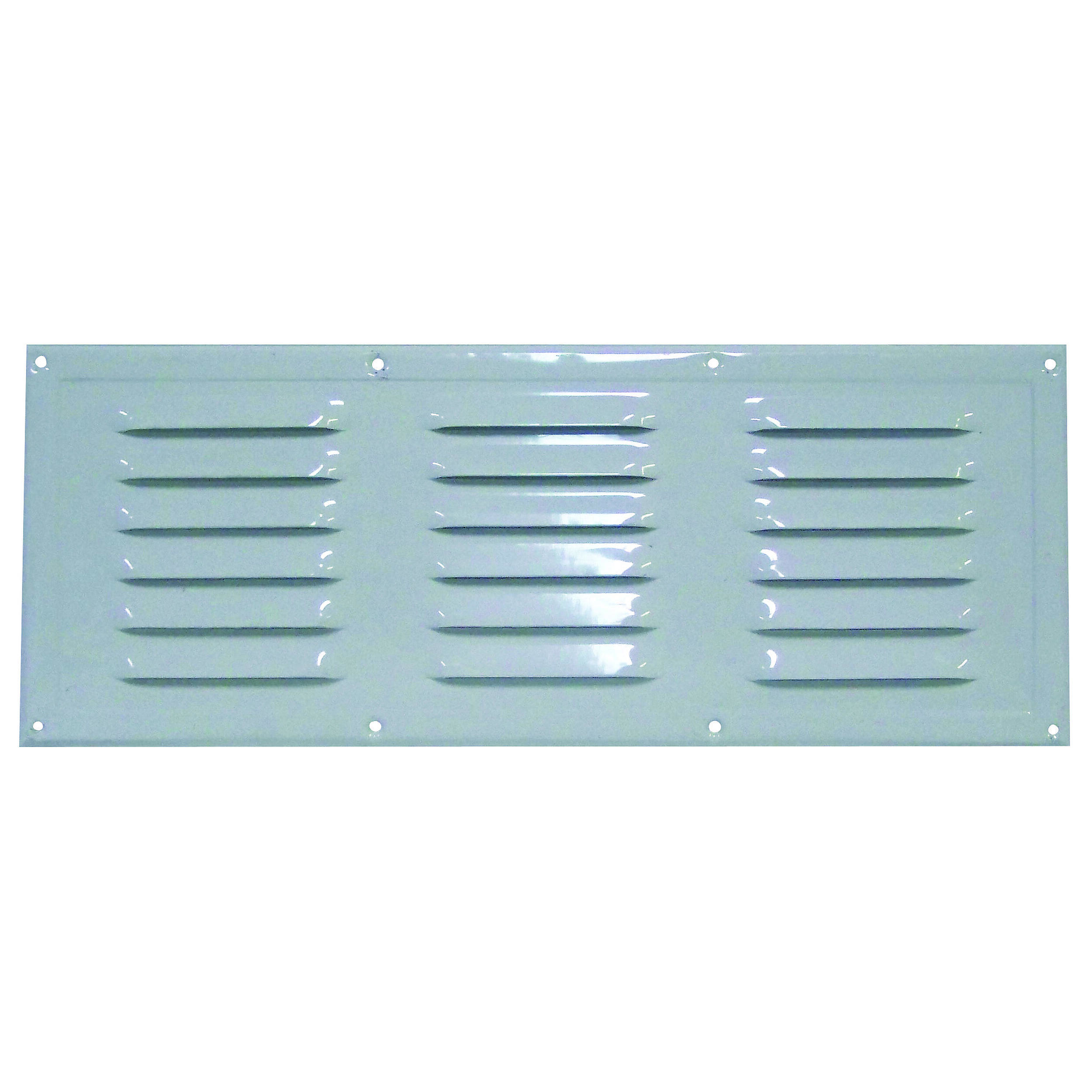 Grille d'aération en aluminium laqué blanc : 330 x 130 mm