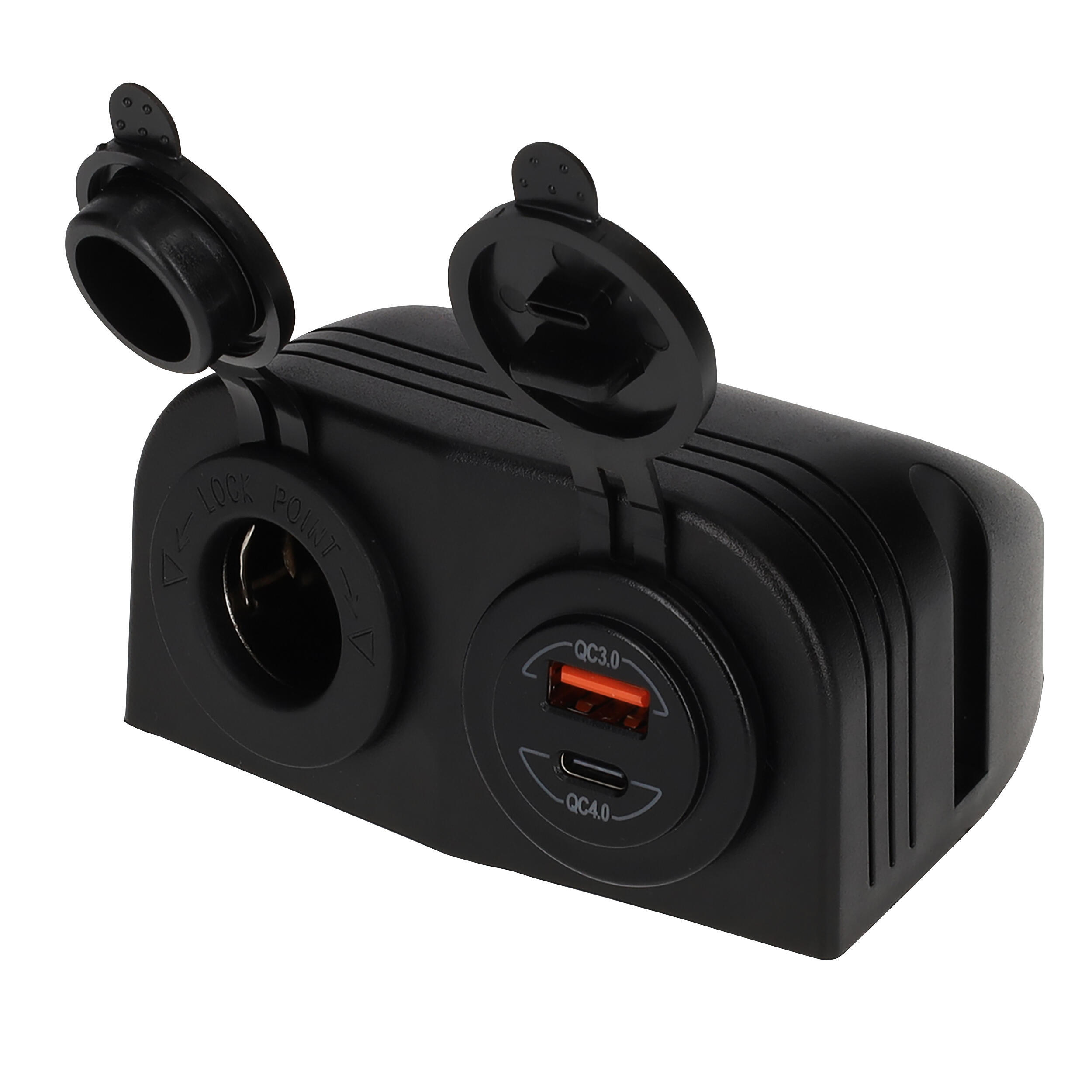 Socle 12 Volts + 2 prises USB