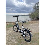 Vélo à assistance électrique pliant Muzy 20 pouces : Blanc 14Ah