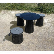 Pack Mini Max : 4 tabourets + 1 plateau