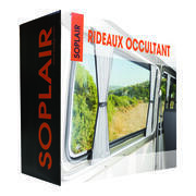 Rideaux d'occultation opaques - cellule 5 pièces : Rideaux 4 côtés hayon LG VW T3