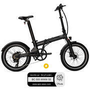 Vélo à assistance électrique pliant 20'' Afternoon 2022 : Pack Vélo à assistance électrique pliant 20'' Afternoon 2022 noir + Marquage BicyCode