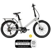 Vélo à assistance électrique semi pliant EVENING 24'' : Pack Vélo à assistance électrique semi pliant EVENING 24'' gris + Marquage BicyCode