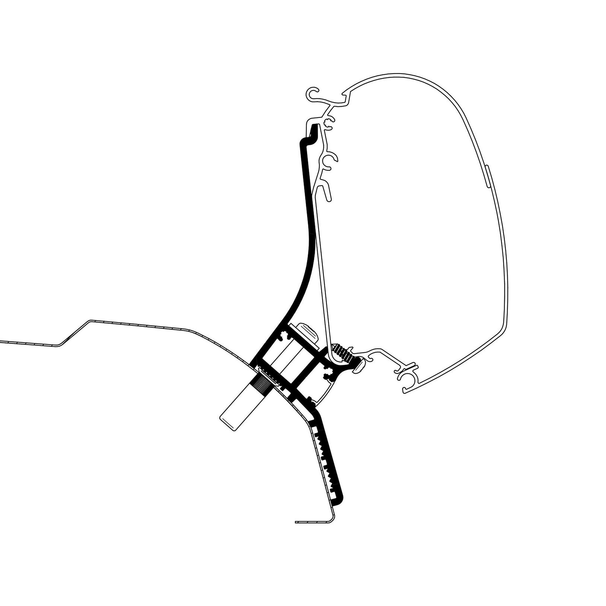 Adaptateur de stores Ducato H2 toit relevable : 3,15 m