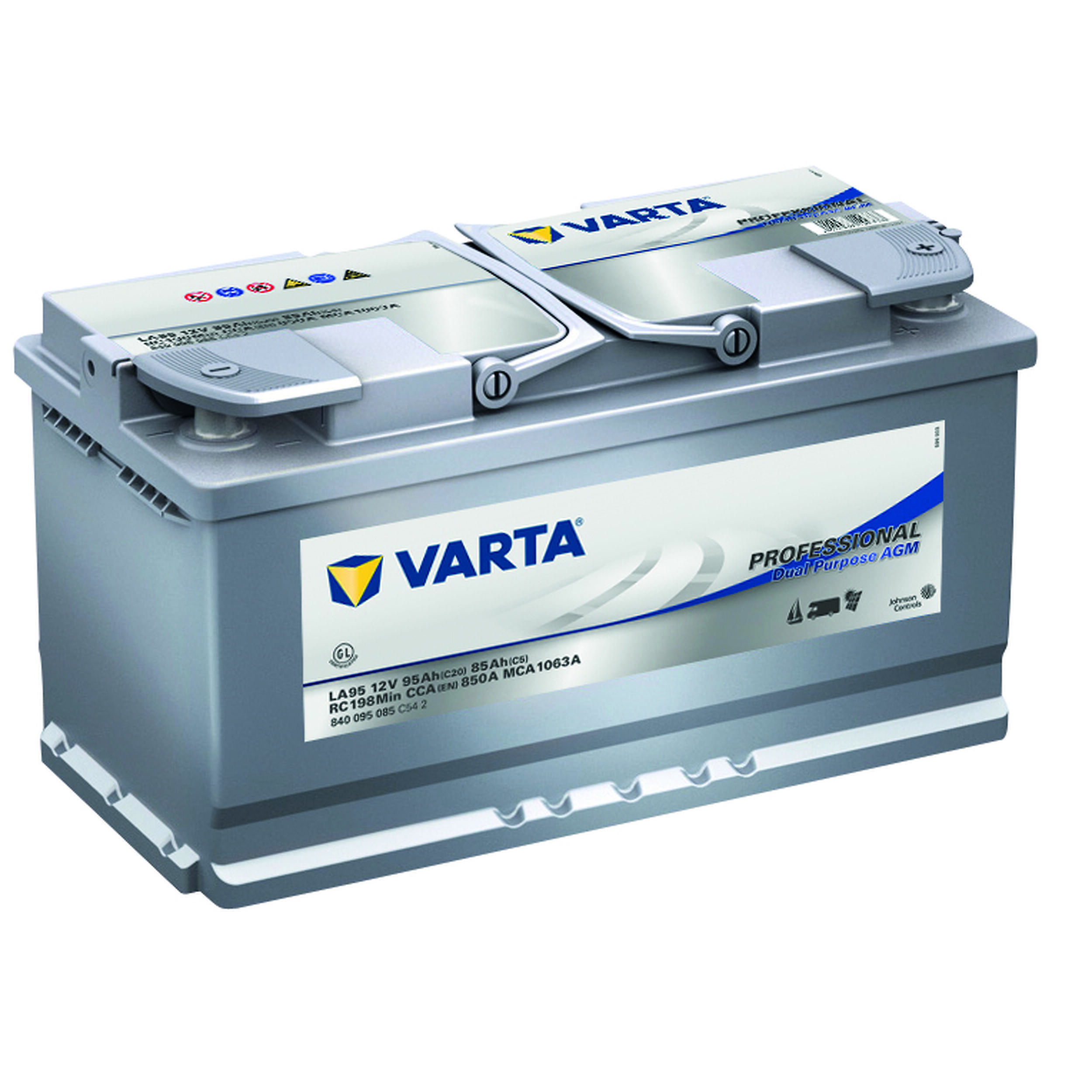 Batterie auxiliaire professionnel AGM 12V pour camping-car : 95 Ampères