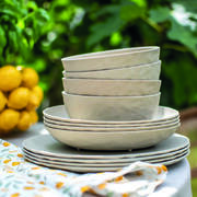 Lot de 4 assiettes plates CLUB : Coloris beige