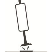 Mât aimanté + disque métalique pour antenne Wi-Fi longue portée.