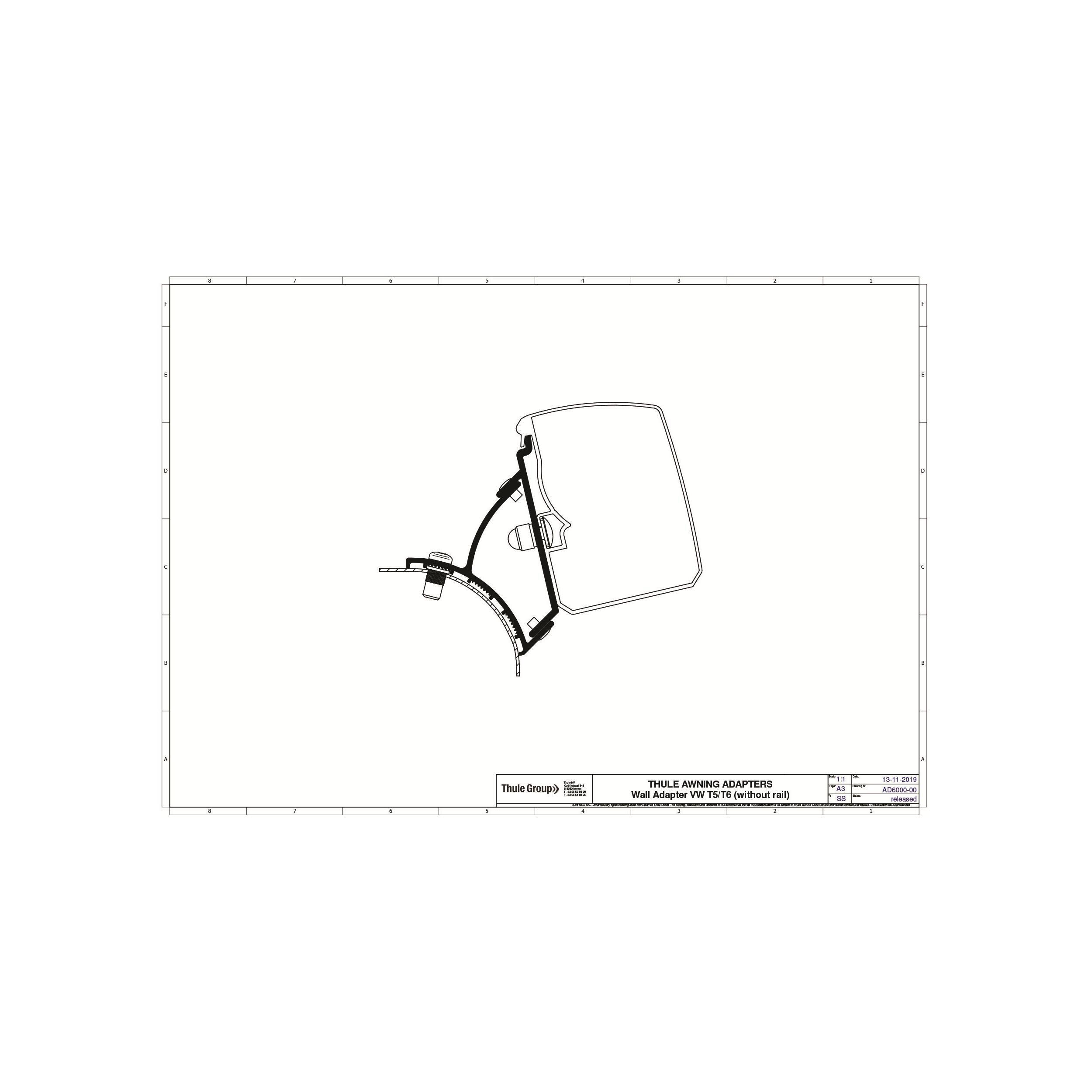 Adaptateur Omnistor 3200 : VW T5/T6 Minivan