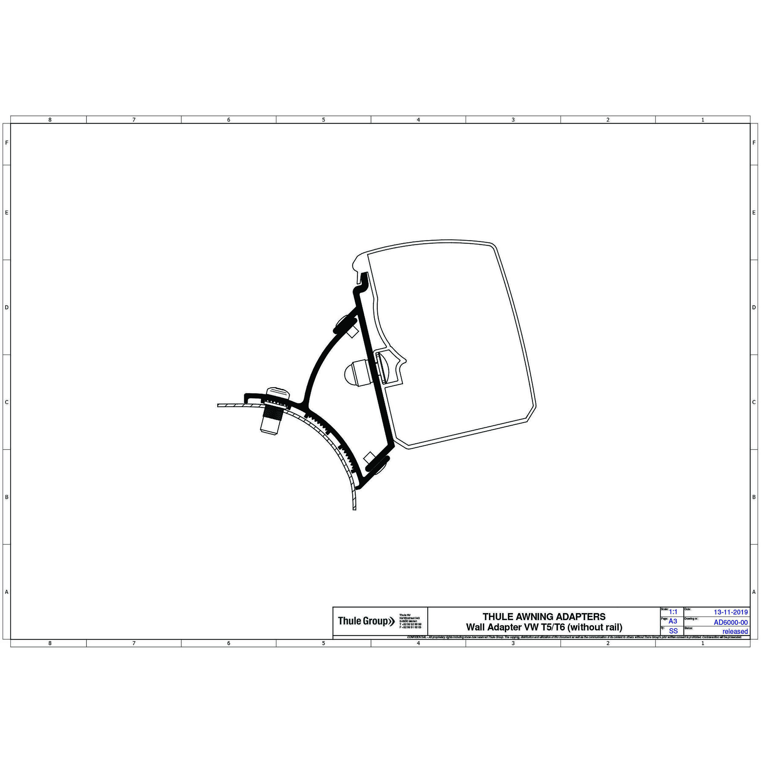 Adaptateur Omnistor 3200 : VW T5/T6 Minivan