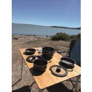 Popote en aluminium 8 pièces pour camping-car