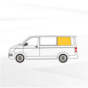 Baie Sunvan Volkswagen T5/T6 : Modèle : Fixe Full Sérigraphie - Position : arrière gauche - Hauteur : L1