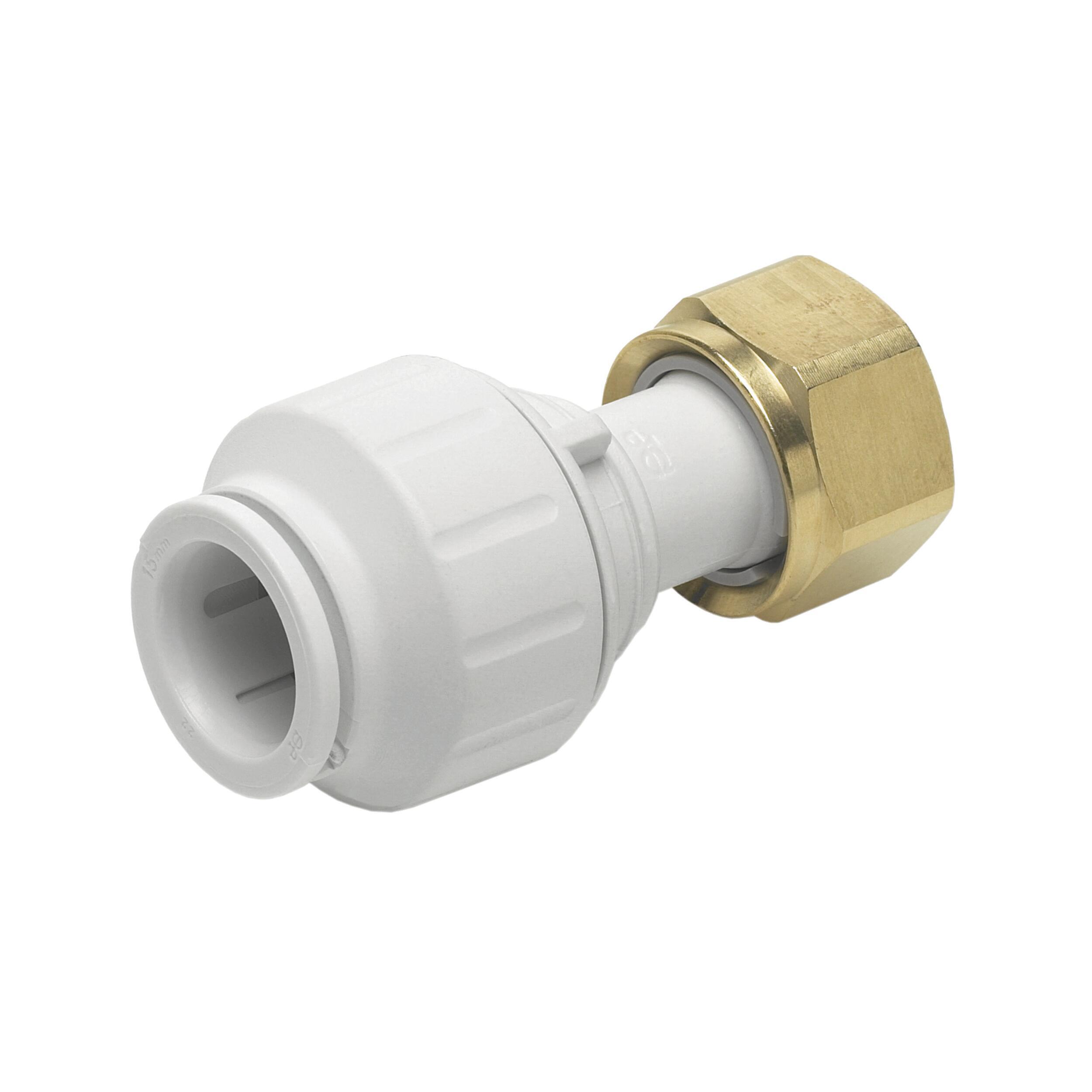 Union femelle fond plat ecrou laiton : 3/4 BSP CYL. X 15 mm