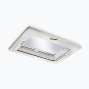 Lanterneau Midi Heki Style à manivelle : Sans aération permanente - Coloris : Blanc