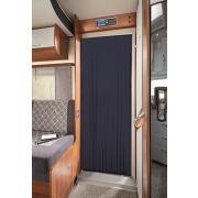 Rideau de porte en similicuir : 60 x 200 cm coloris bleu