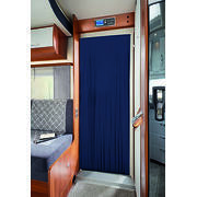 Rideau de porte en similicuir : 60 x 200 cm coloris bleu