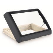 Lanterneau Midi Heki Style à manivelle : Avec aération permanente - Coloris : Gris