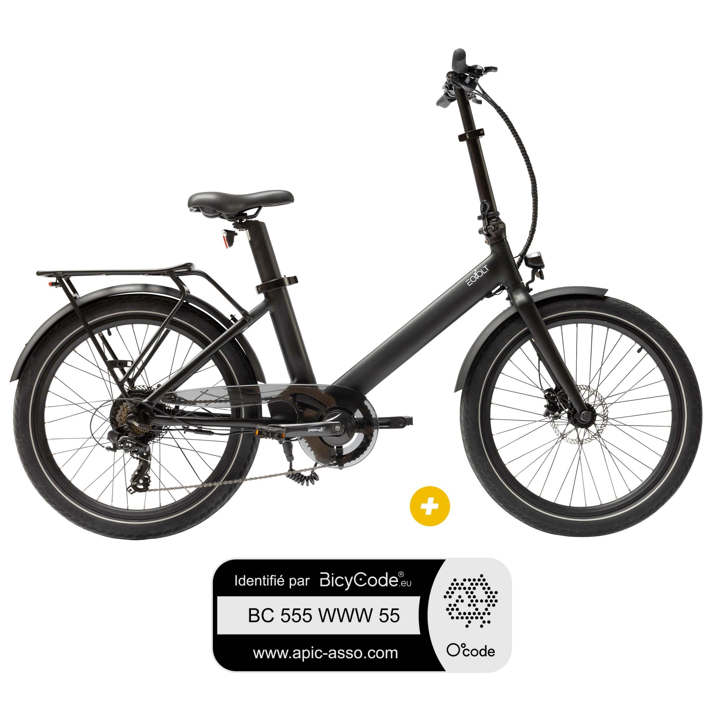 Eovolt Velo 24 Pouces Pliant Vélo à Assistance électrique Semi