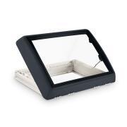 Lanterneau Midi Heki Style à manivelle : Sans aération permanente - Coloris : Gris