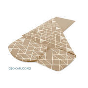 Couchage grand confort : Modèle : Lit standard - Coloris : Géo cappuccino - Dimensions : 66 x 190 x 2,5 cm