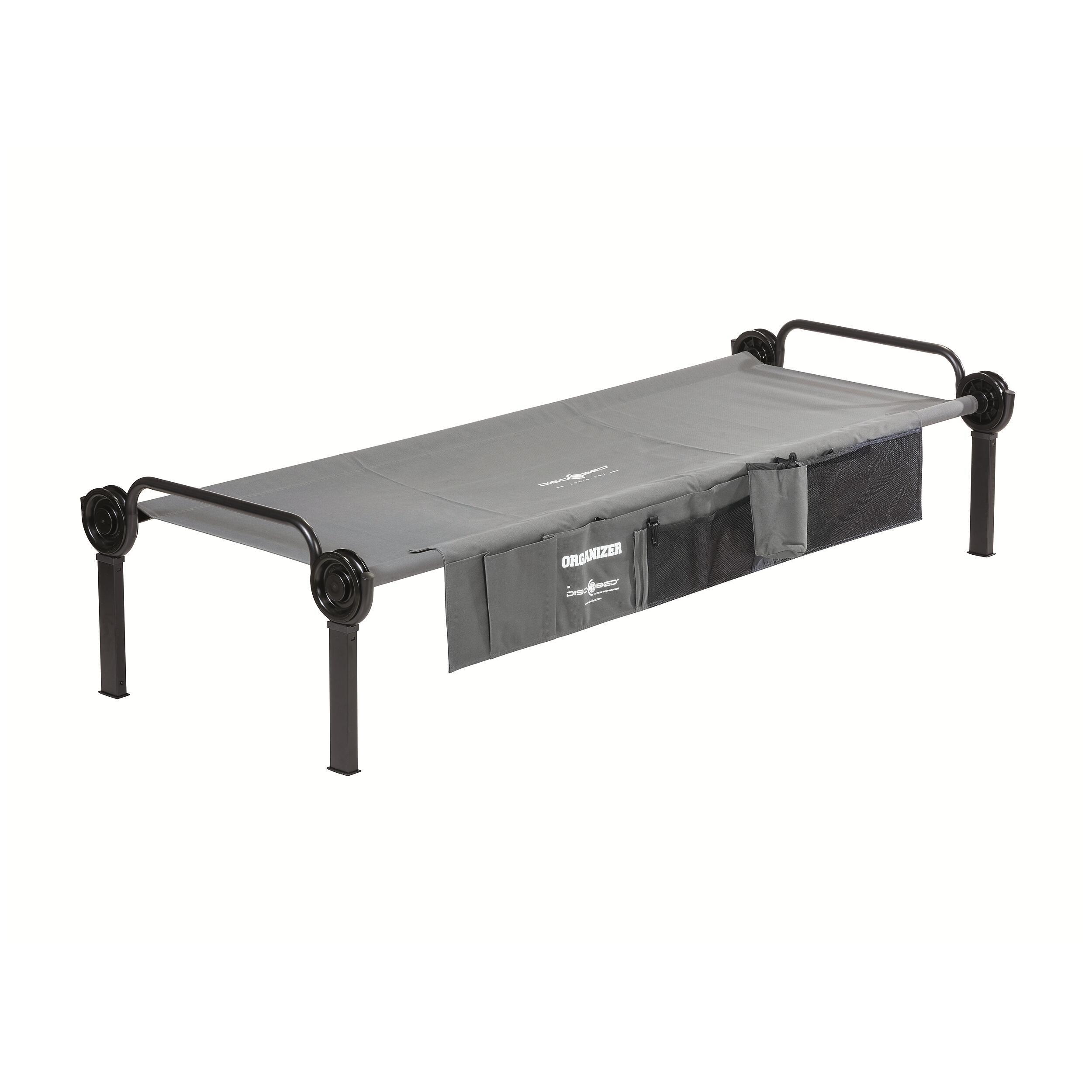 Organiseur latéral pour lit : Single gris