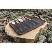 Pochette à couverts en cuir